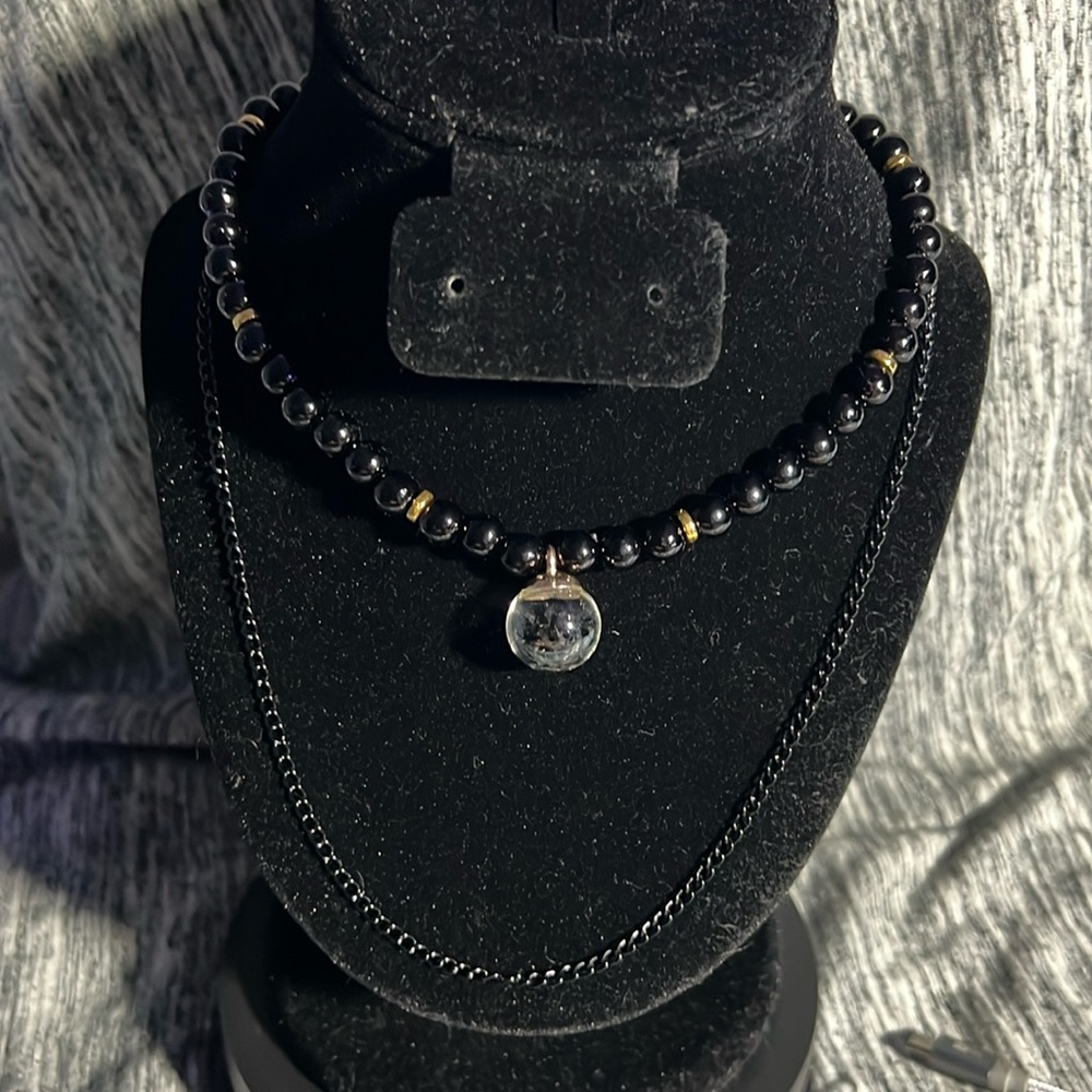 15 INCH STRETCHY NECKLACE & 19 INCH CHAIN WITH AN EXTENDER. HANDMADE BY ME